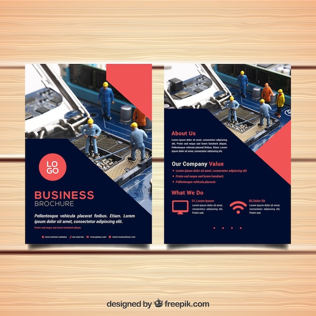 Free vector corporate business flyer template