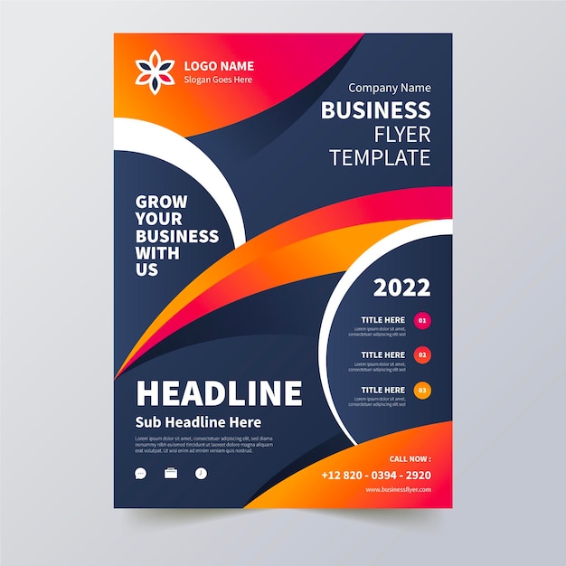 Corporate business flyer template – Free vector download for vector, free to download, free illustration