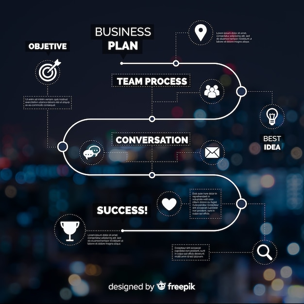 Free vector corporate business infographic template, composition of infographic elements