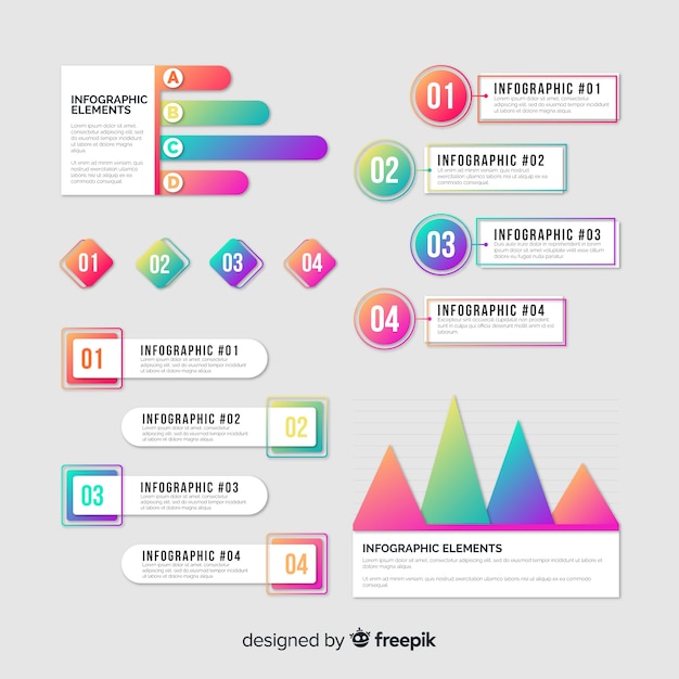 Free vector corporate business infographic template, composition of infographic elements