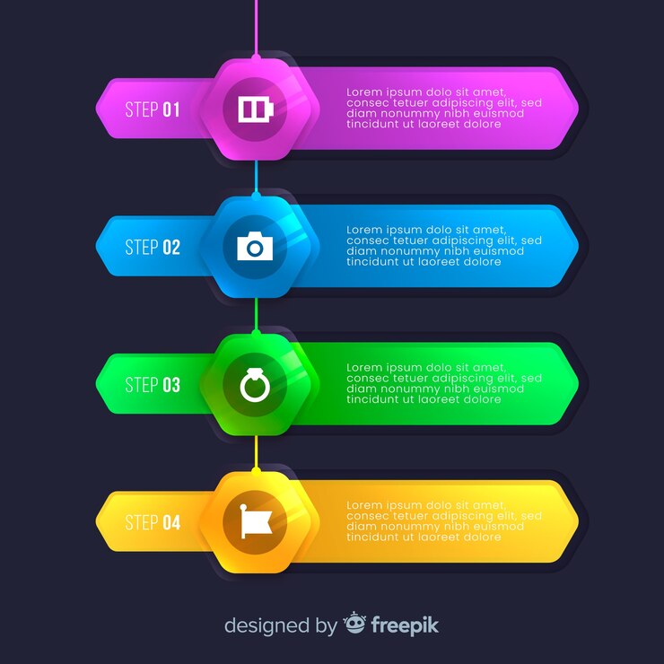 Free Vector corporate business infographic template, composition of infographic elements