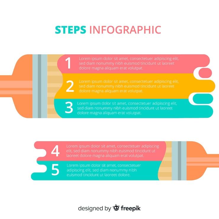 Free Vector corporate business infographic template, composition of infographic elements