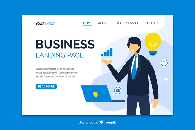 Corporate business landing page