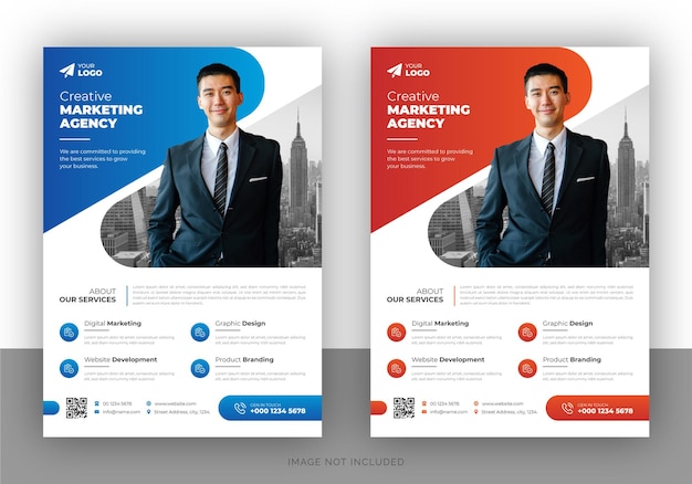 Corporate business multipurpose flyer design and   cover page template
