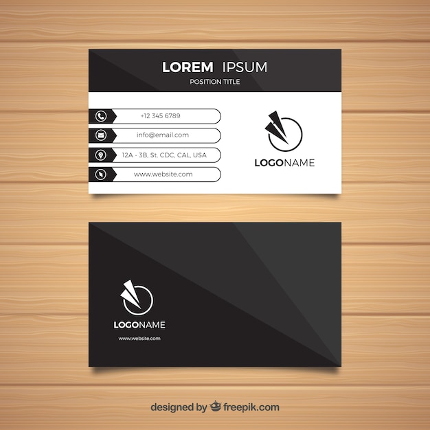 Corporate card in modern style