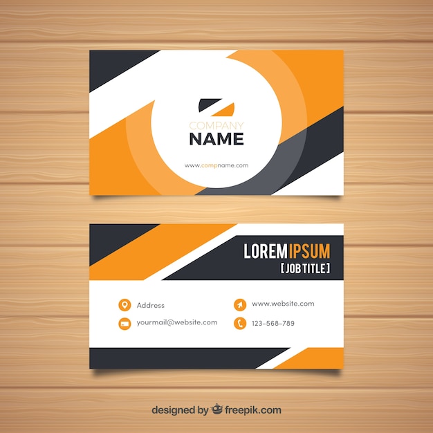 Corporate card in modern style