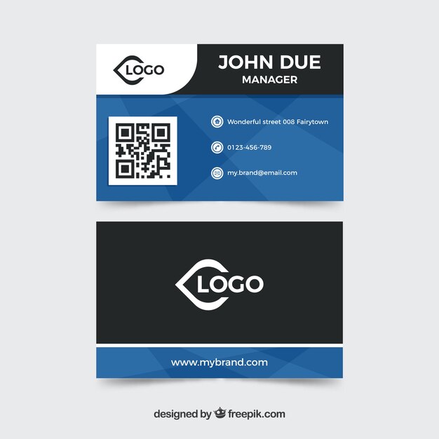 Corporate card in modern style