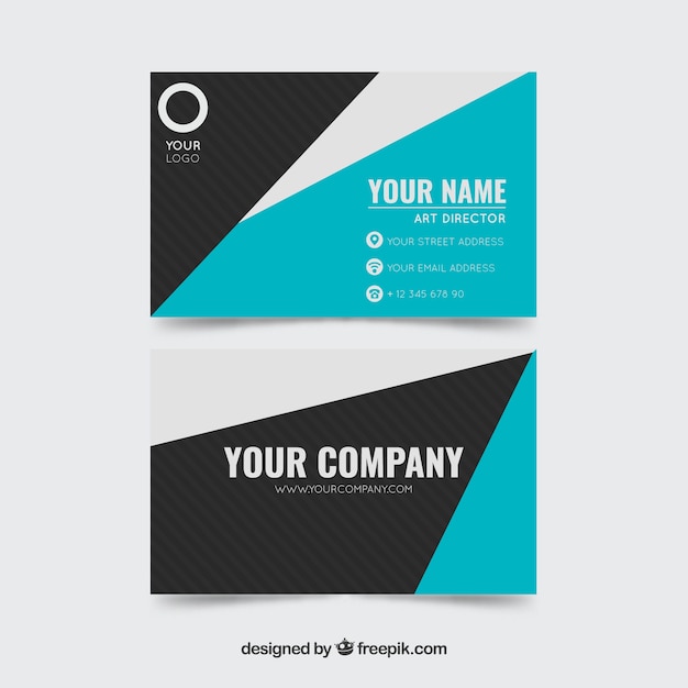 Free vector corporate card in modern style