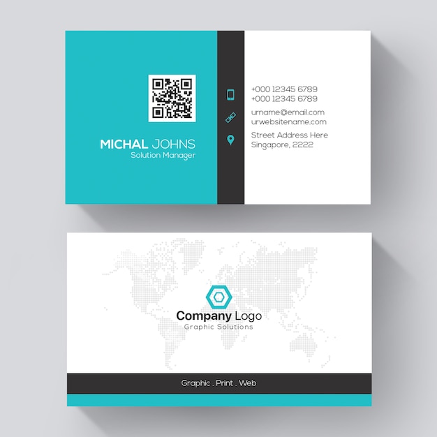 Free vector corporate card template