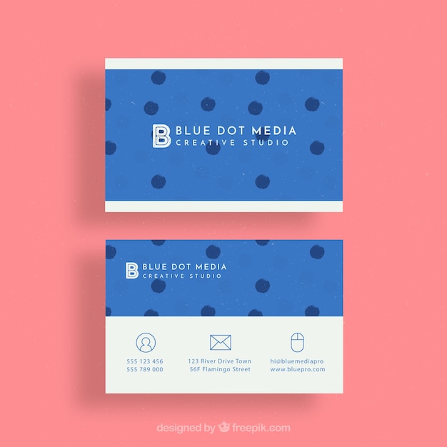 Free vector corporate card with circles