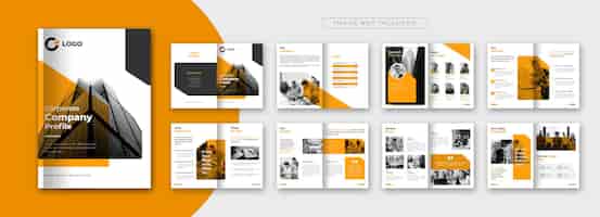 Free vector corporate company profile brochure template design