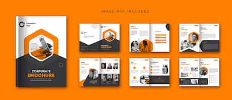 Free vector corporate company profile brochure template design