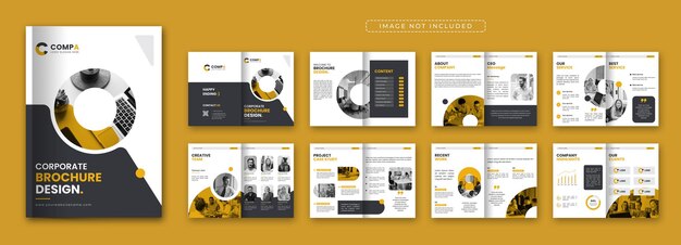 Corporate company profile brochure template design