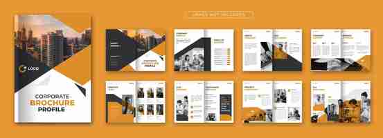 Free vector corporate company profile brochure template design