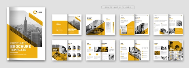 Vettore gratuito progettazione del modello di brochure del profilo aziendale aziendale