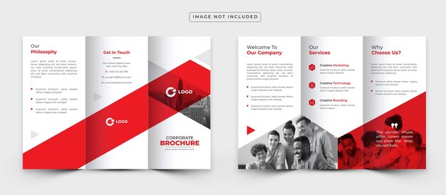 Corporate company trifold brochure template design