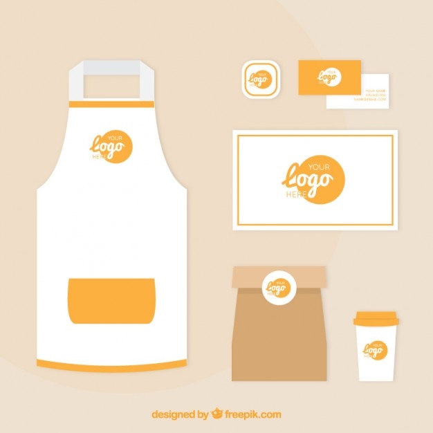 Free vector corporate elements orange