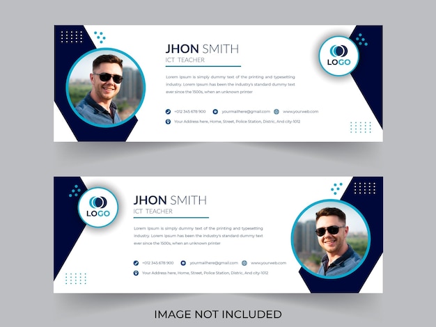 Corporate email signature template design email marketing social media advertising digital banner