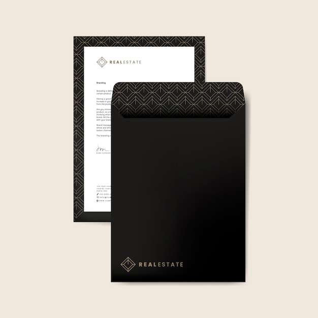 Corporate envelope design template