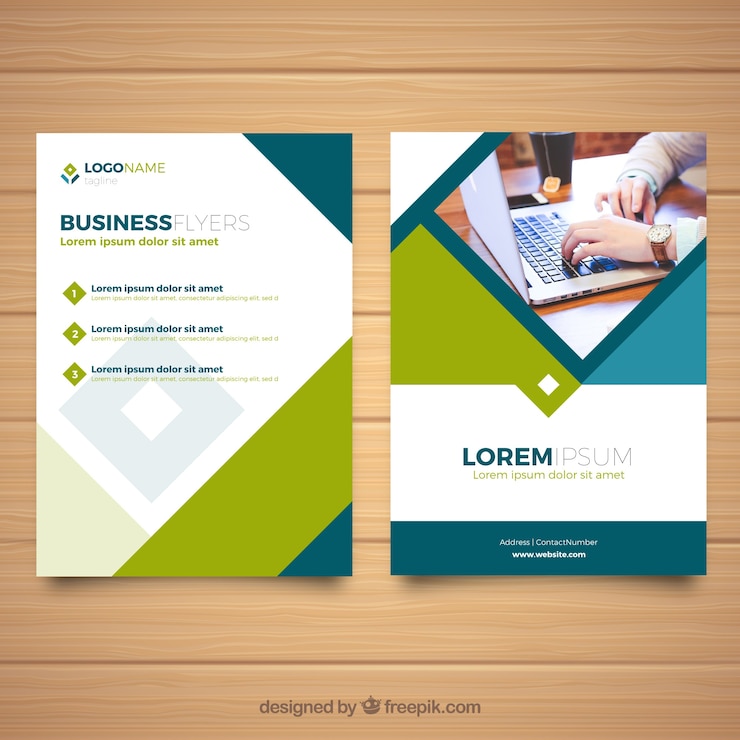 Free Vector corporate flyer design