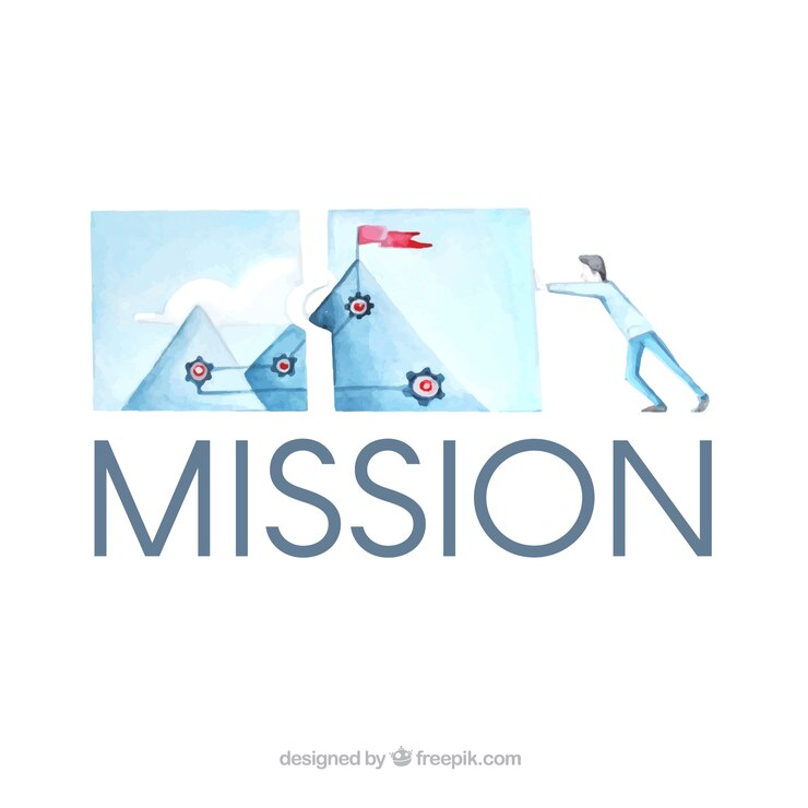 Free Vector corporate goals background with watercolor illustration
