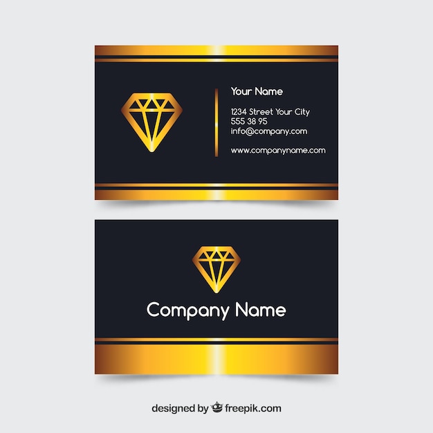 Free vector corporate golden card