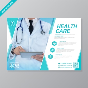 기업 건강 관리 및 의료 커버 a4 전단지 디자인 서식 파일