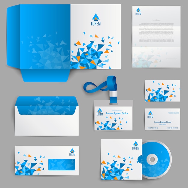 Free vector corporate identity blue