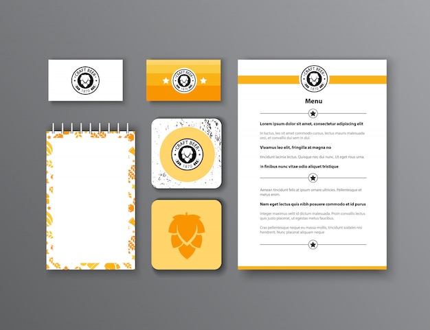Corporate identity. classic stationery template design. documentation for business.