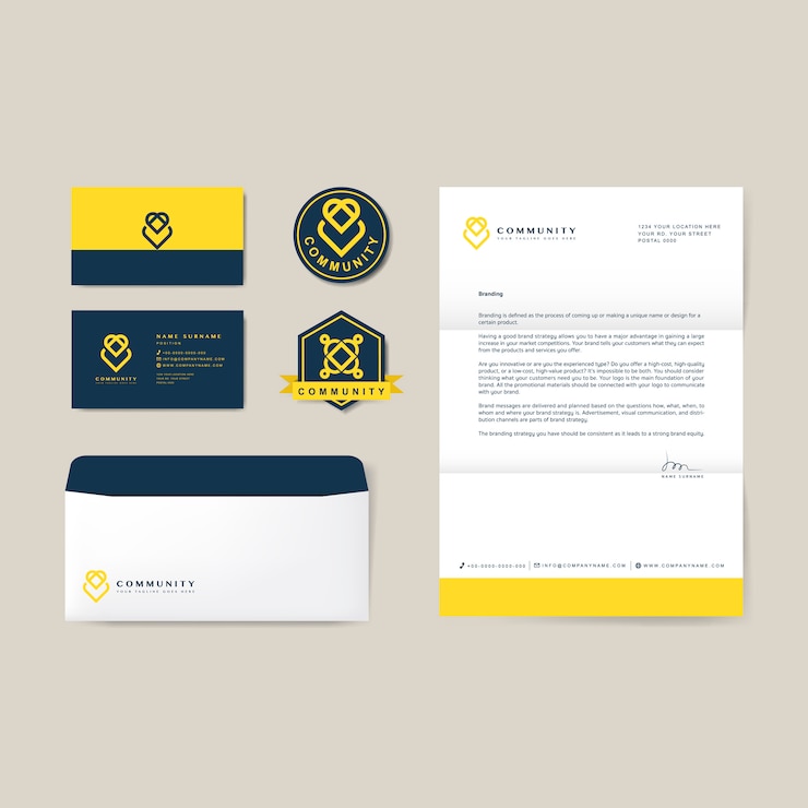 Free Vector corporate identity 