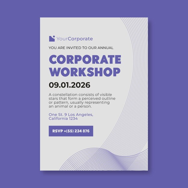 Corporate invitation template design