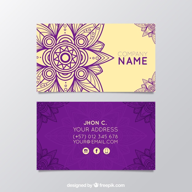 Corporate mandala card