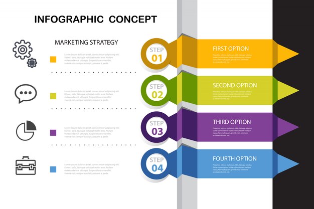 corporate optional infographic with elements