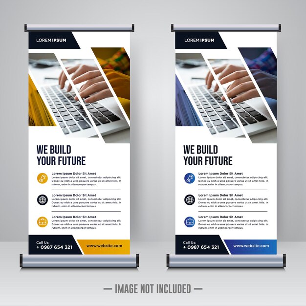 Corporate rollup or x banner design template