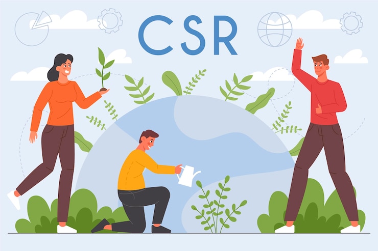 मुफ़्त वेक्टर corporate social responsibility concept
