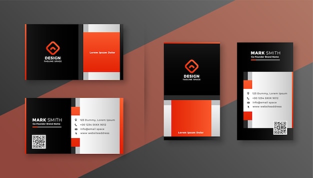 Free vector corporate style company business card design template