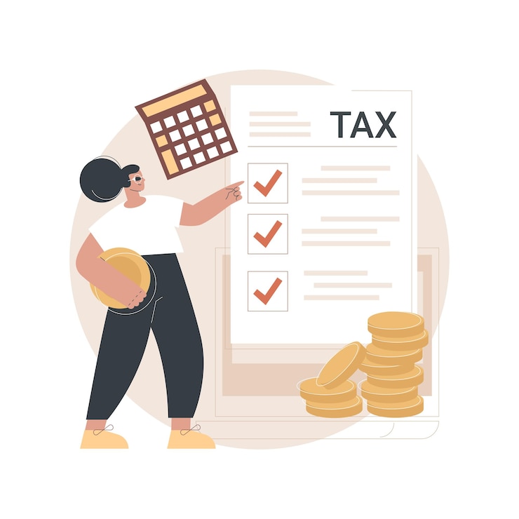 Free Vector corporate tax abstract concept illustration
