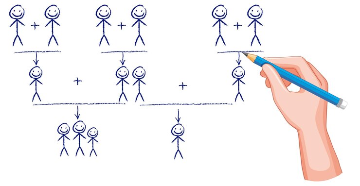 Free Vector corporate teamwork and collaboration diagram