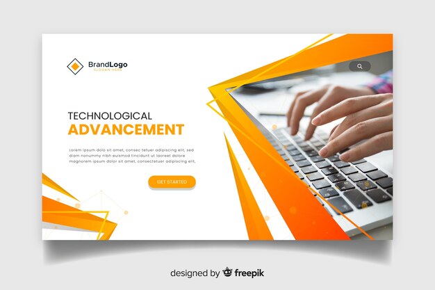 Corporate technology landing page