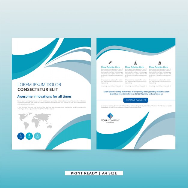 Corporate wavy business brochure