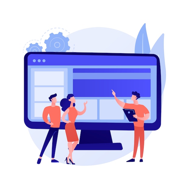 Vettore gratuito illustrazione di concetto astratto sito web aziendale
