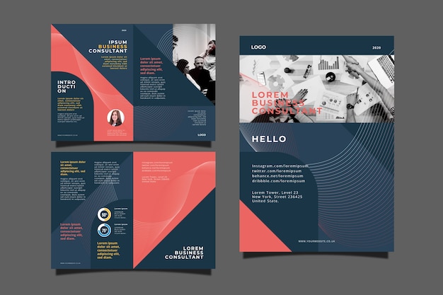 Corporative business brochure concept