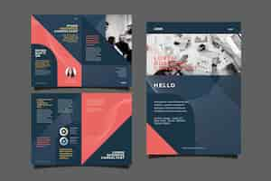 Free vector corporative business brochure concept