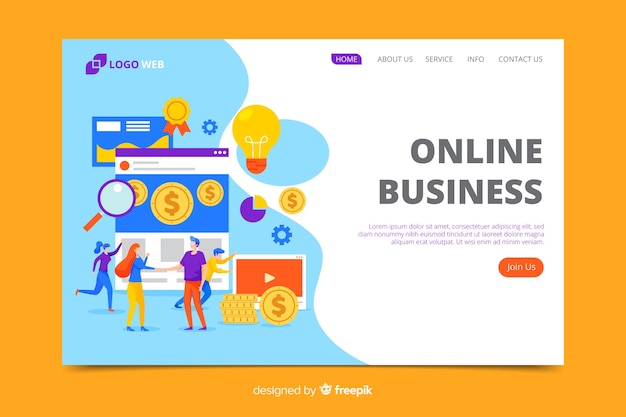 Corporative business landing page design