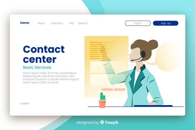 Corporative contact us landing page