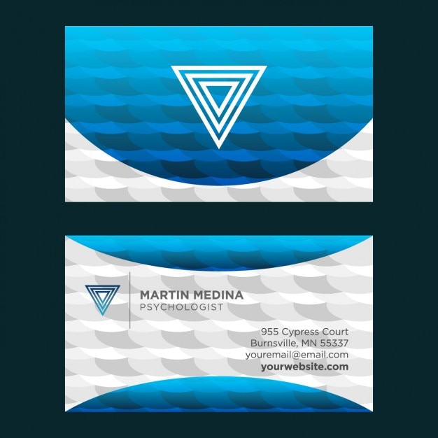 Free vector corporative wavy business card