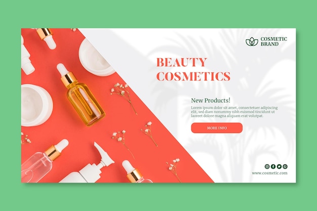 Free vector cosmetic banner template