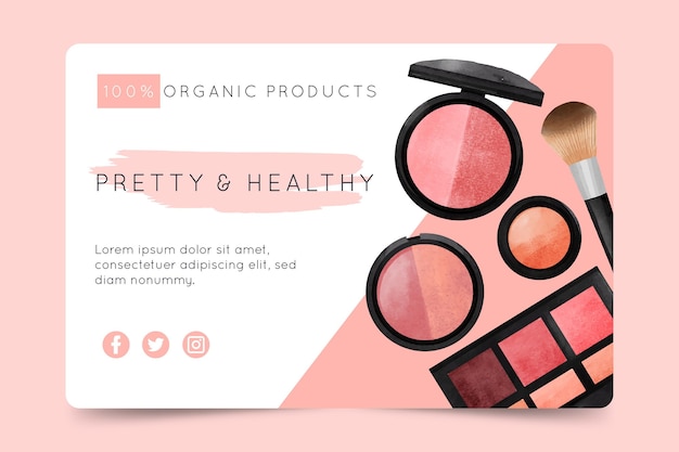 Free vector cosmetic banner template