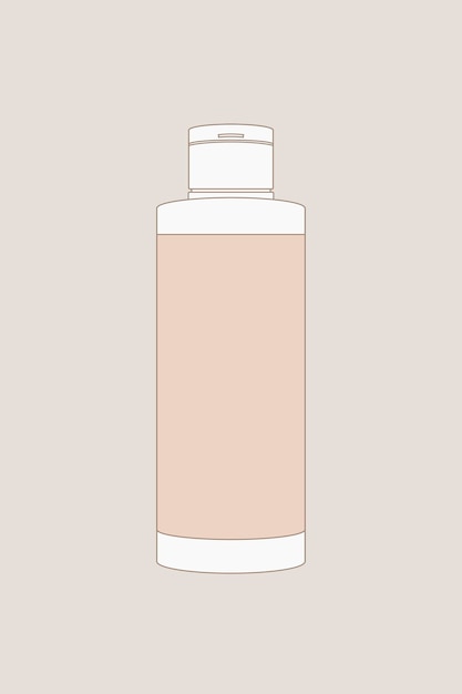 Free vector cosmetic bottle outline, beauty product packaging vector illustration