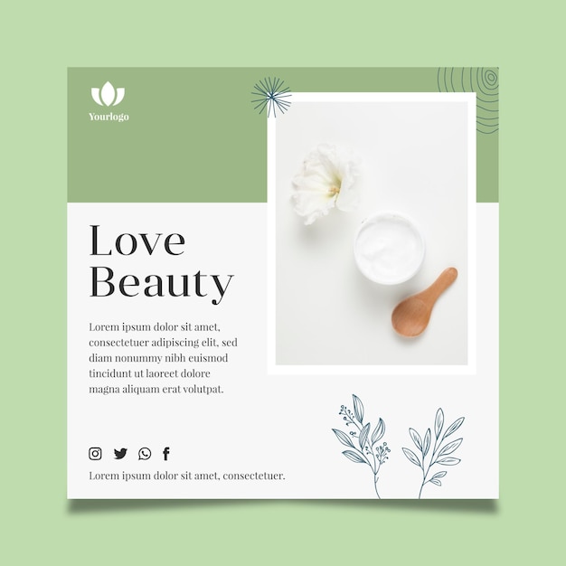 Cosmetic flyer template